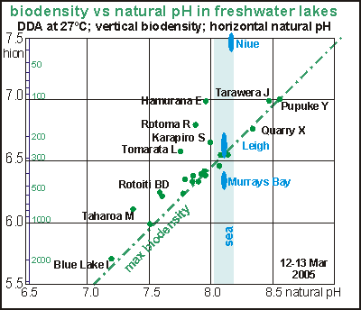 Maximum biodensity and natural pH