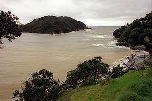 the sea at Goat Island looks often like this