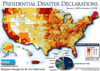 disaster areas in the USA