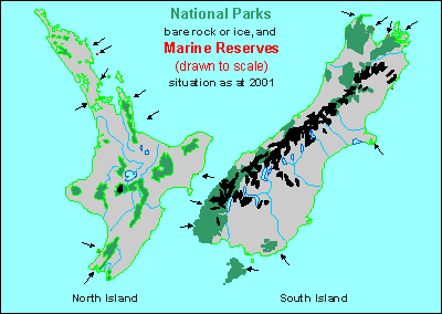 NZ land and sea reserves