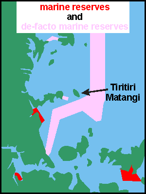 protected areas near Tiritiri Matangi