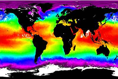Average sea surface temperature