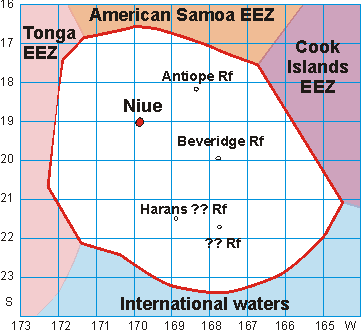 sketch of Niue's EEZ