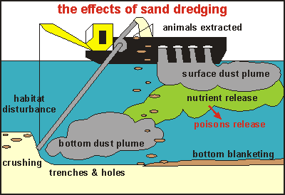 Effects of sand dredging