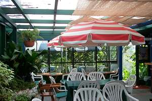 The covered patio terrace