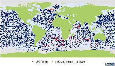 drifting ocean buoys as part of the ARGOS system