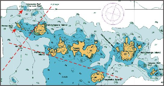 chart to navigate to the Rainbow Warrior