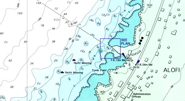 chart of the land and sea near Alofi