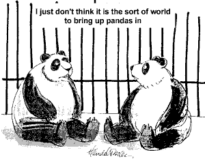 Panda cartoon: the world has changed