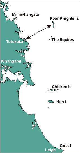 locations near the Poor Knights