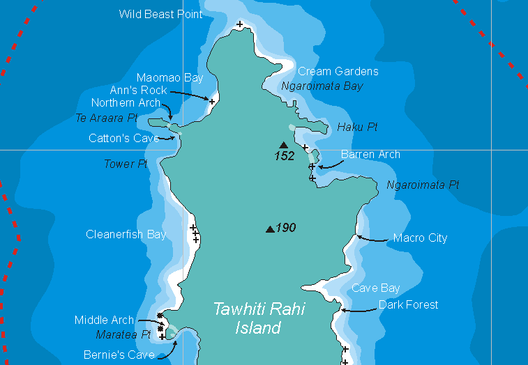 Northern quarter of the Poor Knights Islands