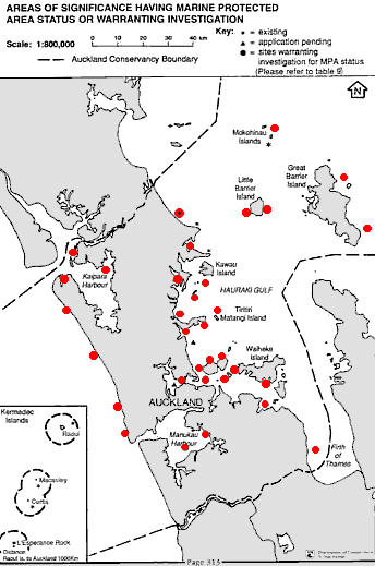 marine reserve locations warranting investigation