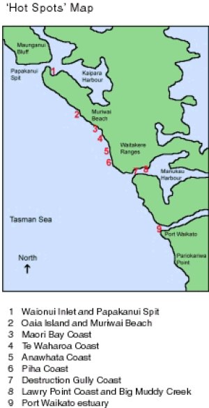 Hotspots along the West Coast