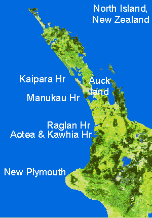 Range of N Island Hector's dolphin