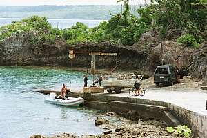 the Avatele boat ramp and derrick