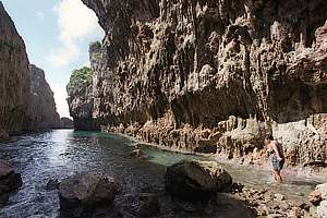 swimming in the Matapa chasm is safe and refreshing