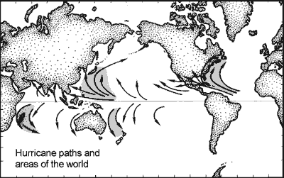 hurricane areas and paths