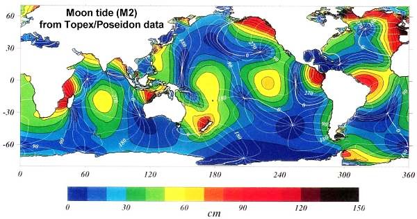 tide amplitudes and phase worldwide