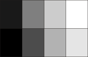grey scale calibration pattern