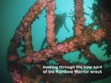 bow sprit of the Rainbow Warrior wreck